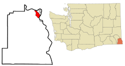 Location of Clarkston Heights-Vineland, Washington