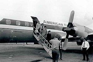 Beatles arrived at the Minneapolis-Saint. Paul International Airport, August 1965