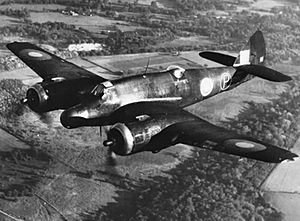 Beaufighter Mk VIF X7579 night fighter prototype with centimetric AI radar