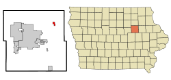 Location of Dunkerton, Iowa