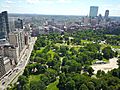 Boston common aerial view