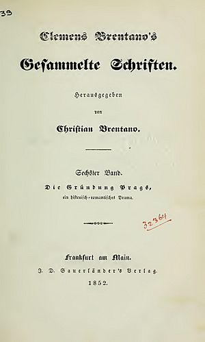 Brentano, Clemens – Die Gründung Prags, 1852 – BEIC 4178621