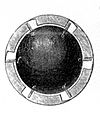 Cannonball equiped with winglets for rifled cannons circa 1860