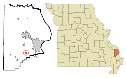 Location of Dutchtown, Missouri