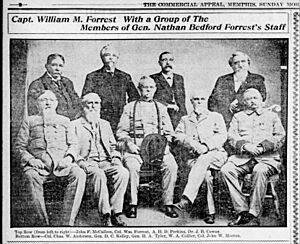 Capt William M Forrest With a Group of the Members of Gen Nathan Bedford Forrest s Staff