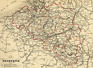 Carte Belgique 1843