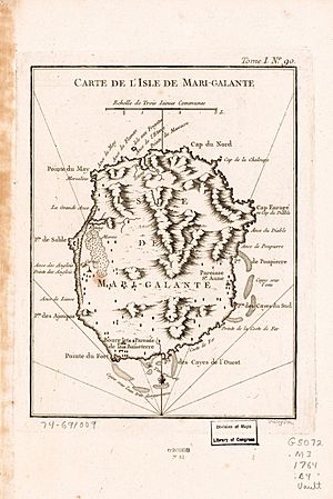 Carte de l'isle de Mari-Galante. LOC 74691009