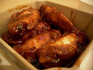 Chicken wings with honey-garlic sauce