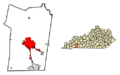 Christian County Kentucky Incorporated and Unincorporated areas Hopkinsville Highlighted 2137918