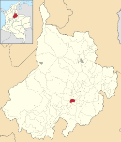 Location of the municipality and town of Palmas Socorro in the Santander  Department of Colombia.