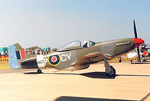 Commonwealth Aircraft Corporation CA-18 Mustang (VH-JUC) in No. 3 Squadron RAAF (KH677) colours