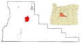 Deschutes County Oregon Incorporated and Unincorporated areas Bend Highlighted