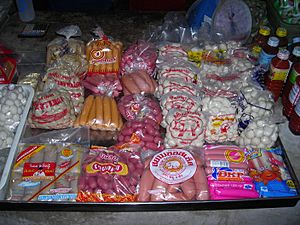 Different meat products of Thailand