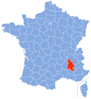 Location of Drôme in France