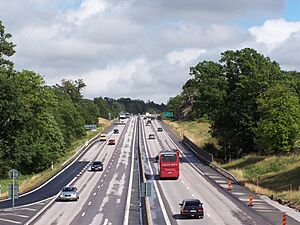 E22 Nättraby motorväg västerut mot Karlskrona