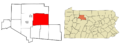 Elk County Pennsylvania incorporated and unincorporated areas St. Marys highlighted