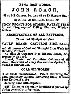 Etna Iron Works (New York) advertisement, 1861