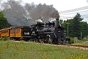 Ex-D&RGW 464 on the Huckleberry Railroad, Flint, Michigan