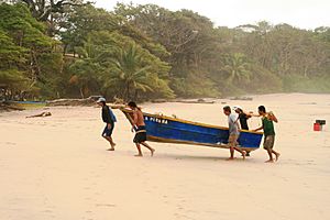 = Fisherman on the Nosara beach (Playa Nosara)