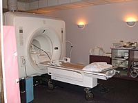 In an MRI, the patient is inserted into the tube.
