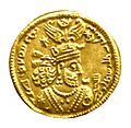 Gold coin with the image of Khosrau II