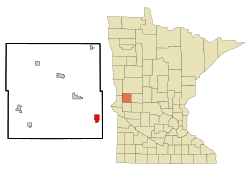 Location of Hoffman, Minnesota