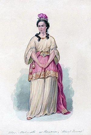 Mrs Charlotte Melmoth as 'Roxana' in "The Rival Queens"