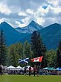 Highland Games-Opening ceremonies in Canmore