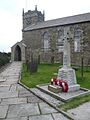 Holmesfield - Church of St.Swithin and Memorial - geograph.org.uk - 1228993