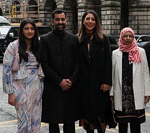 Humza Yousaf's family at the Court of Session