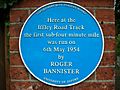 Iffley Road Track, Oxford - blue plaque
