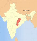 India Chhattisgarh locator map
