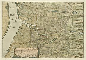 Kaart van de veldslag bij Ekeren, 1703 Plan van de Batailje der Holland en Franse Armée Voorgevallen tussen Muysebroeck Wilmerdonck en Orderen op den 30. Juny, onder Commande van de Heer Generaal Obd, RP-P-OB-83.168 (cropped)