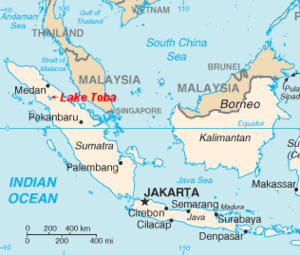 Lake Toba location