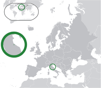 Location of San Marino in Europe