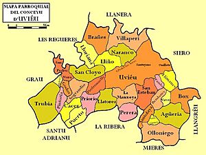 Mapa Parroquial Uviéu (color)