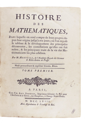 Montucla - Histoire des mathématiques, 1758 - 277