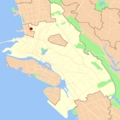 Oakland golden gate locator map