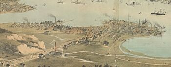 Panorama of Jersey City. (With details) (NYPL Hades-1090707-psnypl prn 1006) (cropped)
