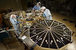 Phoenix Mars Lander in testing PIA01885