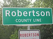 Robertson County, TX, sign IMG 2287