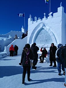 Snowking Ice Castle Courtyard