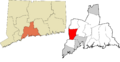 South Central Connecticut incorporated and unincorporated areas Woodbridge highlighted