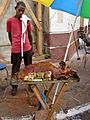 Street Vendor with Barbecued Pig - Santiago de Cuba - Cuba