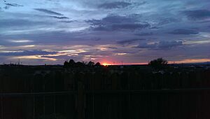 Sunset over the Mojave in January