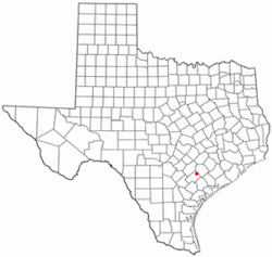 Location of Yoakum, Texas