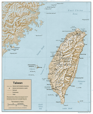 Taiwan map large