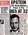 The Daily Mirror, Brian Epstein death