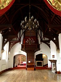 The Great Hall of the Hendre with hammer-beam roof