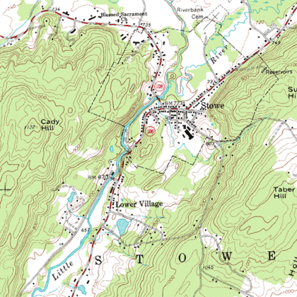 Topographic map example